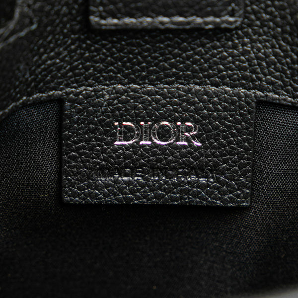 ディオール サドル ミニ トートバッグ ショルダーバッグ 2WAY ブラック レザー レディース Dior 【中古】
