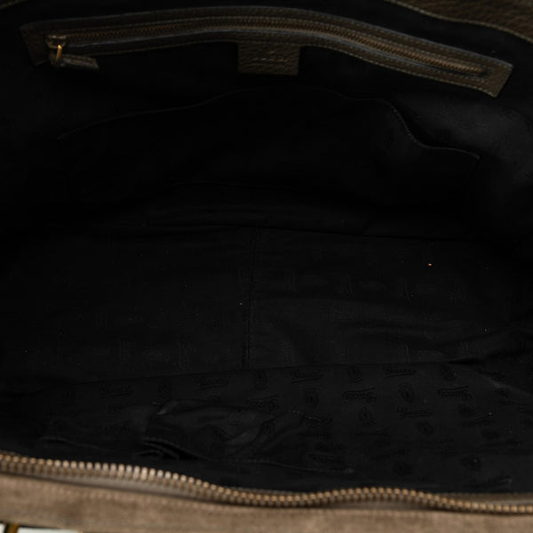 グッチ ダブルG ハンドバッグ ボストンバッグ 251813 ブラウン スウェード レディース GUCCI 【中古】