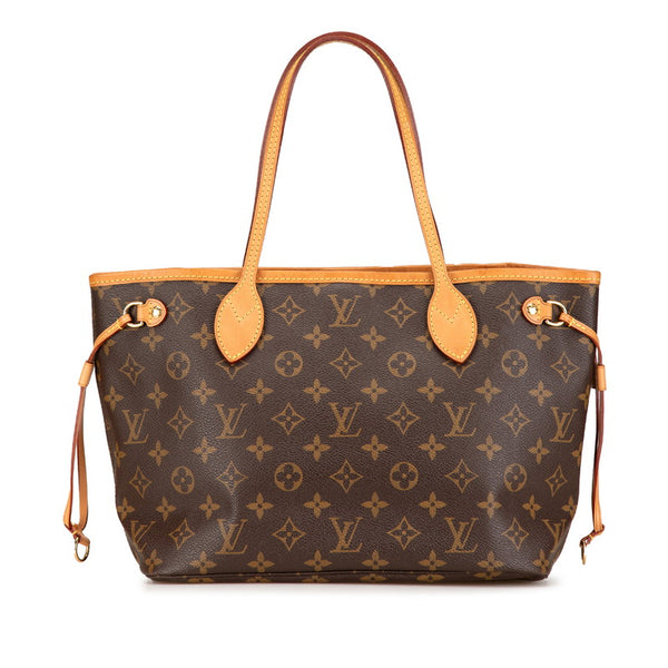 ルイ ヴィトン モノグラム ネヴァーフルPM ハンドバッグ トートバッグ M40155 ブラウン PVC レザー レディース LOUIS VUITTON 【中古】