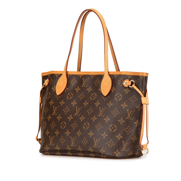ルイ ヴィトン モノグラム ネヴァーフルPM ハンドバッグ トートバッグ M40155 ブラウン PVC レザー レディース LOUIS VUITTON 【中古】