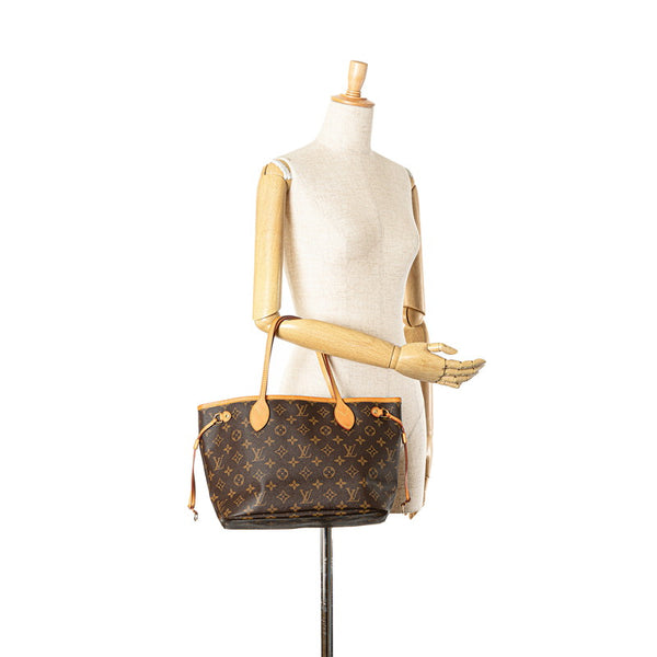 ルイ ヴィトン モノグラム ネヴァーフルPM ハンドバッグ トートバッグ M40155 ブラウン PVC レザー レディース LOUIS VUITTON 【中古】