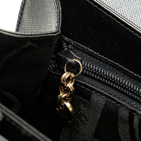 サルヴァトーレフェラガモ ガンチーニ ハンドバッグ ショルダーバッグ 2WAY ブラック レザー レディース Salvatore Ferragamo 【中古】