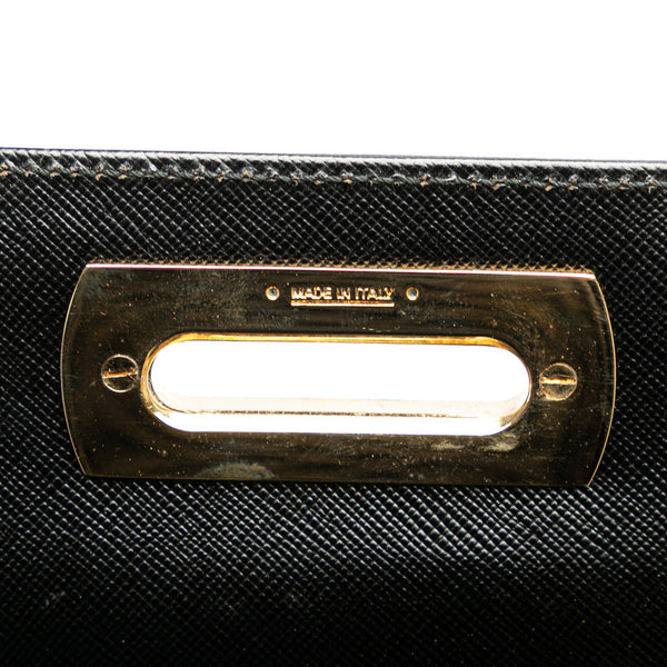 サルヴァトーレフェラガモ ガンチーニ ハンドバッグ ショルダーバッグ 2WAY ブラック レザー レディース Salvatore Ferragamo 【中古】