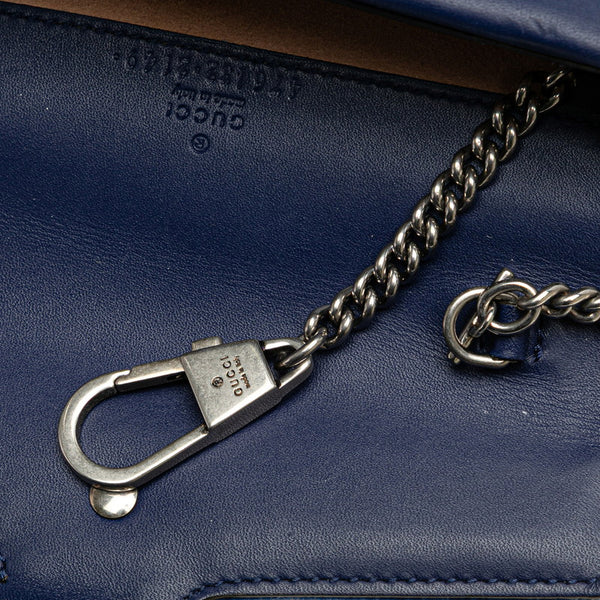 グッチ ディオニュソス チェーン 斜め掛け ショルダーバッグ 476432 ブルー ベロア レディース GUCCI 【中古】