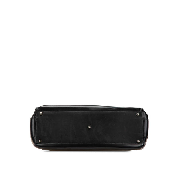 サルヴァトーレフェラガモ ガンチーニ ハンドバッグ ショルダーバッグ 2WAY DY-21 0166 ブラック レザー レディース Salvatore Ferragamo 【中古】