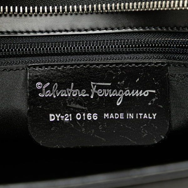 サルヴァトーレフェラガモ ガンチーニ ハンドバッグ ショルダーバッグ 2WAY DY-21 0166 ブラック レザー レディース Salvatore Ferragamo 【中古】