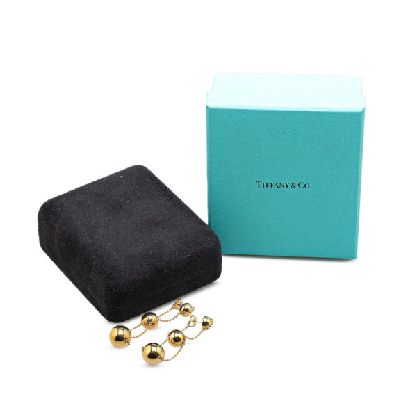 ティファニー ハードウェア トリプル ドロップ ピアス K18YG イエローゴールド レディース TIFFANY&Co. 【中古】