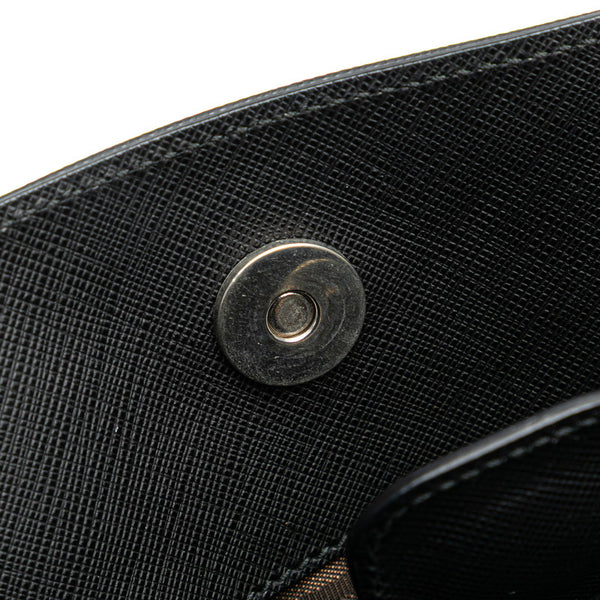 サルヴァトーレフェラガモ ガンチーニ トートバッグ ブラック PVC レザー レディース Salvatore Ferragamo 【中古】