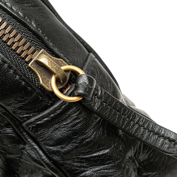 グッチ GGマーモント  ウエストバッグ 523380 ブラック レザー レディース GUCCI 【中古】