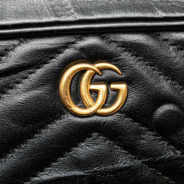 グッチ GGマーモント  ウエストバッグ 523380 ブラック レザー レディース GUCCI 【中古】