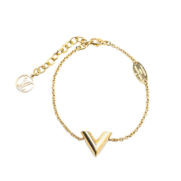 ルイ ヴィトン エセンシャルV ブレスレット M61084 ゴールド メッキ レディース LOUIS VUITTON 【中古】