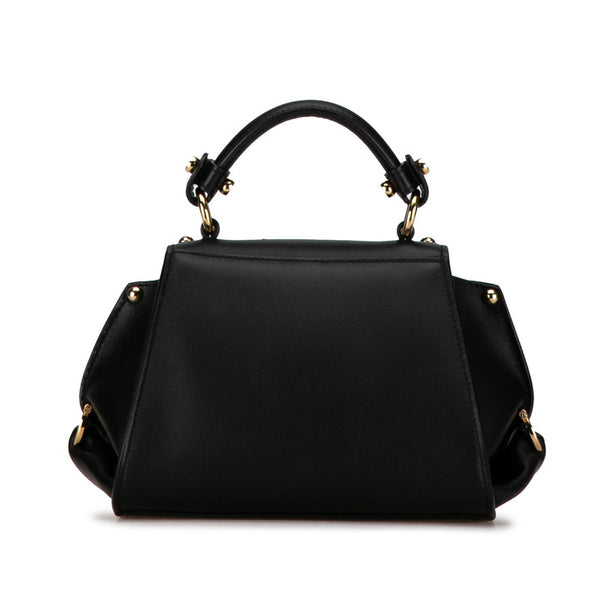 サルヴァトーレフェラガモ ガンチーニ ミニソフィア トップハンドルバッグ ショルダーバッグ 2WAY GE-21 F086 ブラック レザー レディース Salvatore Ferragamo 【中古】