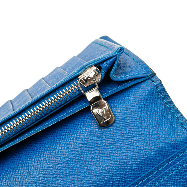 ルイ ヴィトン タイガ ポルトフォイユ ブラザ 長財布 M63300 ノワール ブラック ブルー レザー メンズ LOUIS VUITTON 【中古】