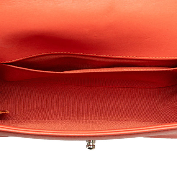 シャネル ココマーク ボーイシャネル25 ショルダーバッグ オレンジ マルチカラー ツイード ラムスキン レディース CHANEL 【中古】