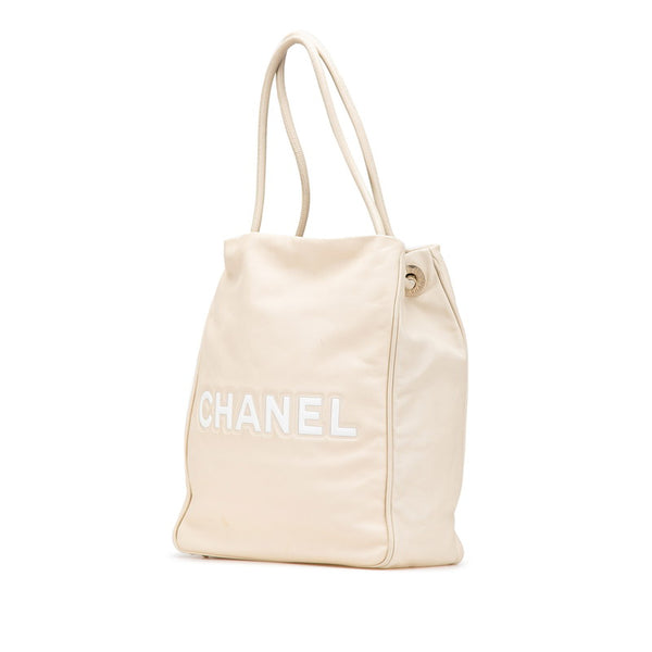 シャネル カメリア ココマーク ハンドバッグ トートバッグ ベージュ レザー レディース CHANEL 【中古】