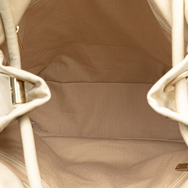 シャネル カメリア ココマーク ハンドバッグ トートバッグ ベージュ レザー レディース CHANEL 【中古】