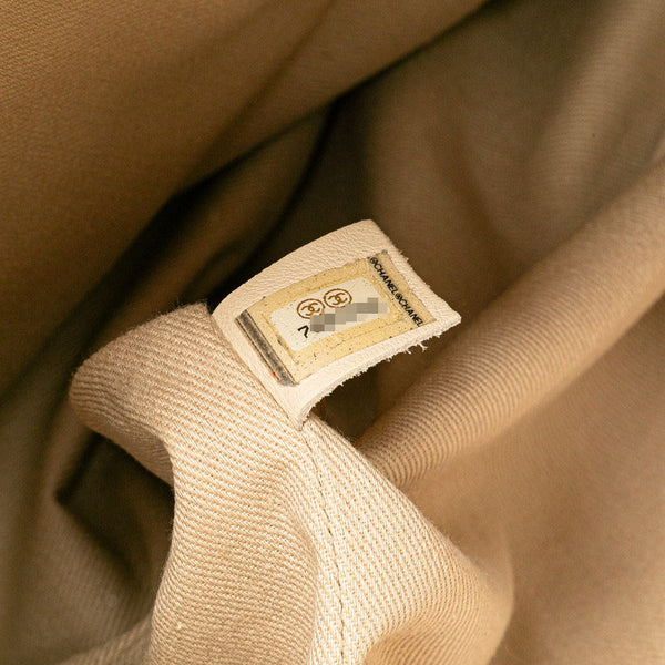 シャネル カメリア ココマーク ハンドバッグ トートバッグ ベージュ レザー レディース CHANEL 【中古】