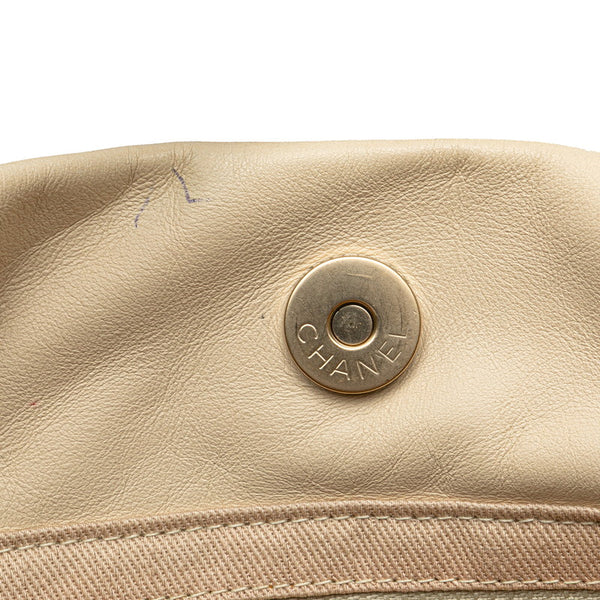 シャネル カメリア ココマーク ハンドバッグ トートバッグ ベージュ レザー レディース CHANEL 【中古】
