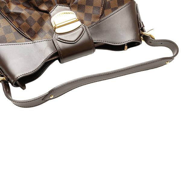 ルイ ヴィトン ダミエ システィナMM ワンショルダーバッグ N41541 ブラウン PVC レザー レディース LOUIS VUITTON 【中古】