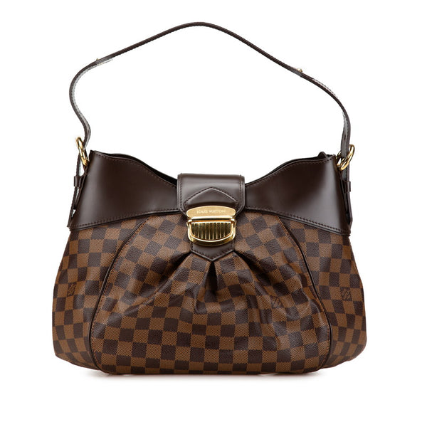 ルイ ヴィトン ダミエ システィナMM ワンショルダーバッグ N41541 ブラウン PVC レザー レディース LOUIS VUITTON 【中古】