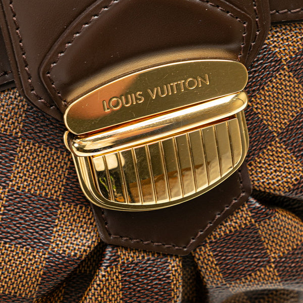 ルイ ヴィトン ダミエ システィナMM ワンショルダーバッグ N41541 ブラウン PVC レザー レディース LOUIS VUITTON 【中古】