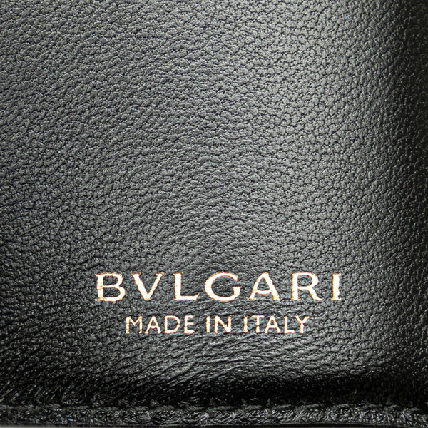 ブルガリ セルペンティ フォーエバー 三つ折り財布 コンパクトウォレット グリーン レザー レディース BVLGARI 【中古】