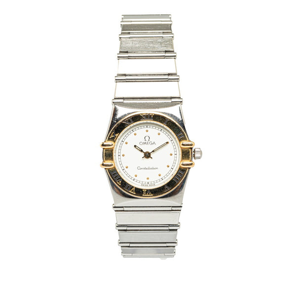 オメガ コンステレーション 腕時計 795.1080 クオーツ ホワイト文字盤 ステンレススチール メッキ レディース OMEGA 【中古】