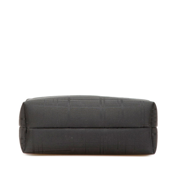 サルヴァトーレフェラガモ ロゴ ポーチ ブラック ナイロン レザー レディース Salvatore Ferragamo 【中古】