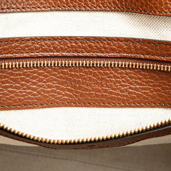 グッチ GGデニム ジャッキー 1961 ハンドバッグ ショルダーバッグ 2WAY 649016 ブルー ブラウン デニム レザー レディース GUCCI 【中古】