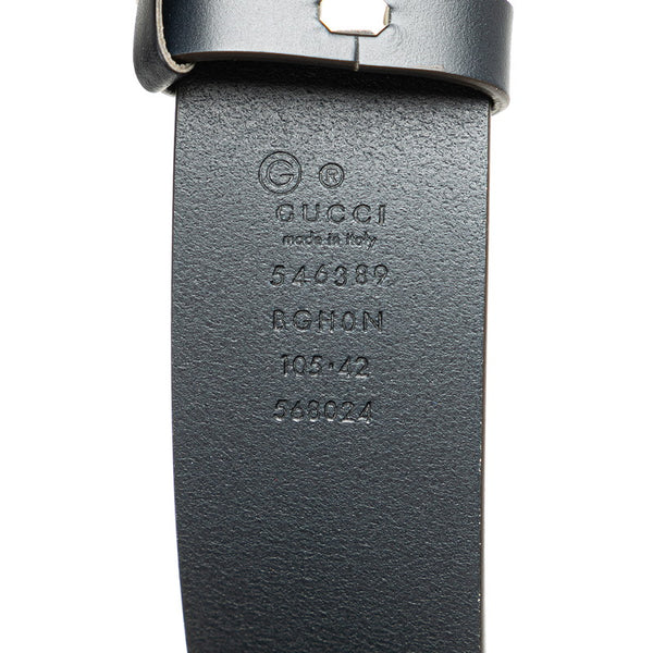 グッチ インターロッキングG ベルト 105/42 546389 ブラック レザー メンズ GUCCI 【中古】