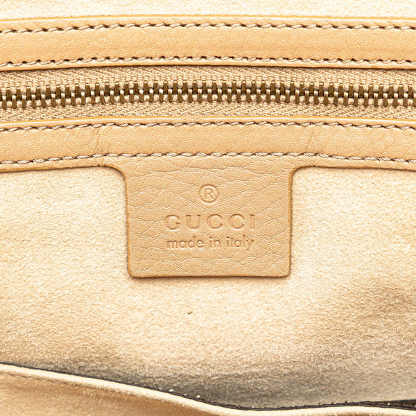 グッチ ダブルG ハンドバッグ ボストンバッグ 251813 ベージュ レザー レディース GUCCI 【中古】