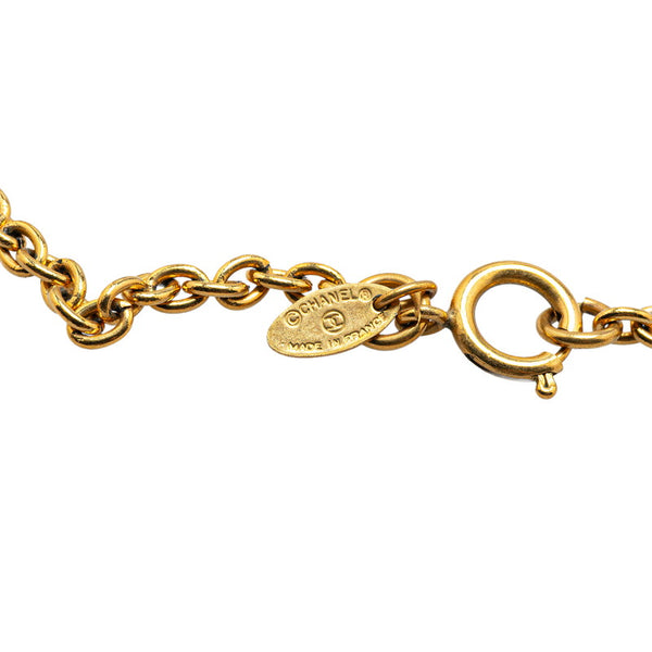 シャネル ココマーク マトラッセ ネックレス ゴールド メッキ レディース CHANEL 【中古】
