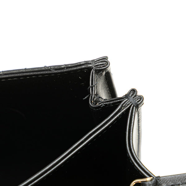 ディオール マイディオール カナージュ ハンドバッグ ショルダーバッグ 2WAY ブラック レザー レディース Dior 【中古】