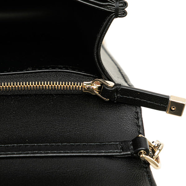 ディオール マイディオール カナージュ ハンドバッグ ショルダーバッグ 2WAY ブラック レザー レディース Dior 【中古】
