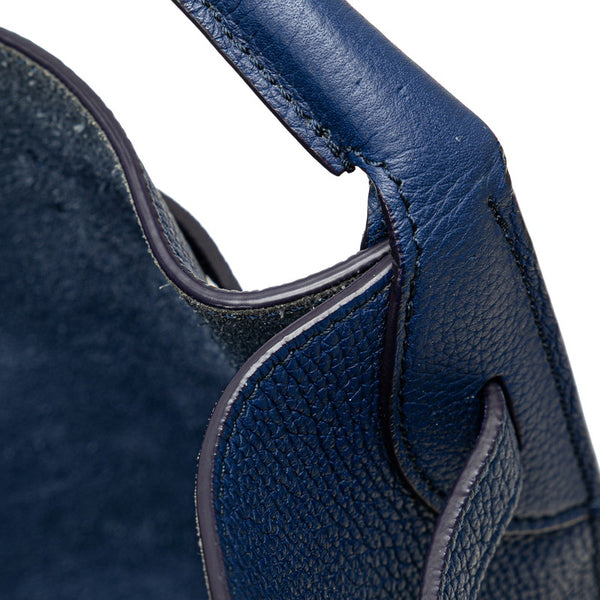 セリーヌ ビッグバッグ バケット スモール ワンショルダーバッグ ブルー レザー レディース CELINE 【中古】