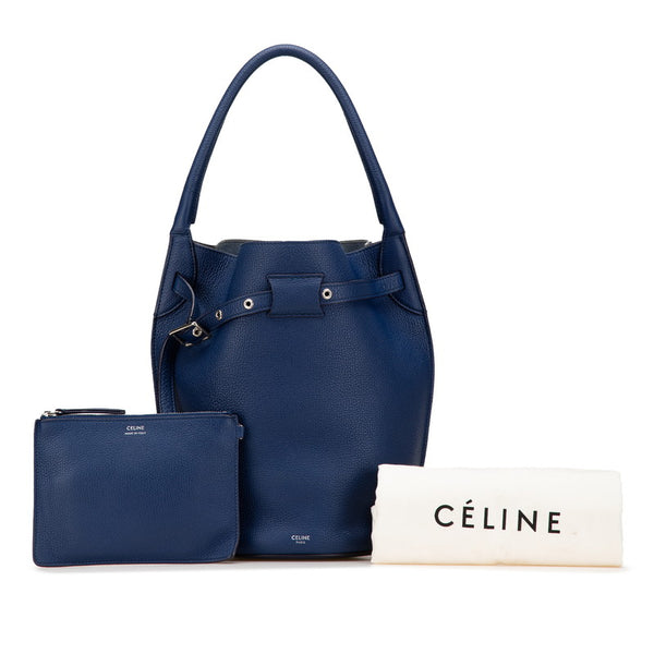 セリーヌ ビッグバッグ バケット スモール ワンショルダーバッグ ブルー レザー レディース CELINE 【中古】