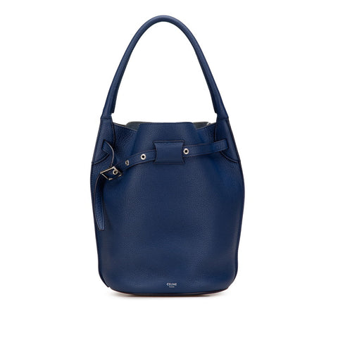 セリーヌ ビッグバッグ バケット スモール ワンショルダーバッグ ブルー レザー レディース CELINE 【中古】