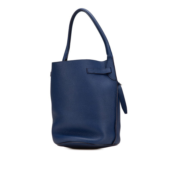 セリーヌ ビッグバッグ バケット スモール ワンショルダーバッグ ブルー レザー レディース CELINE 【中古】