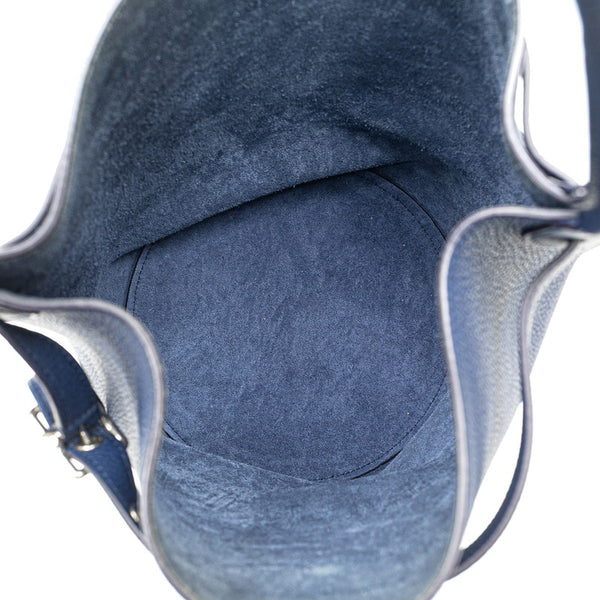 セリーヌ ビッグバッグ バケット スモール ワンショルダーバッグ ブルー レザー レディース CELINE 【中古】