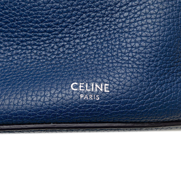 セリーヌ ビッグバッグ バケット スモール ワンショルダーバッグ ブルー レザー レディース CELINE 【中古】