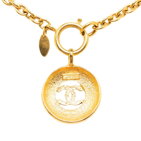 シャネル ヴィンテージ ココマーク メダル ネックレス ゴールド メッキ レディース CHANEL 【中古】