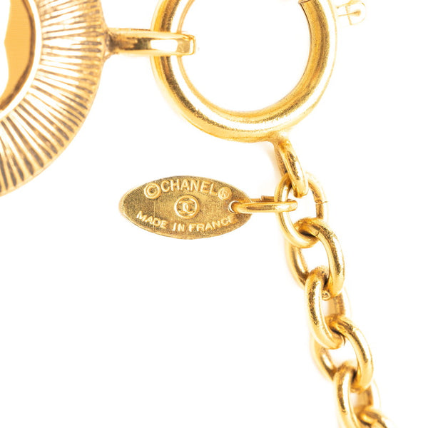 シャネル ヴィンテージ ココマーク メダル ネックレス ゴールド メッキ レディース CHANEL 【中古】