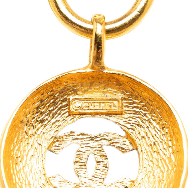 シャネル ヴィンテージ ココマーク メダル ネックレス ゴールド メッキ レディース CHANEL 【中古】