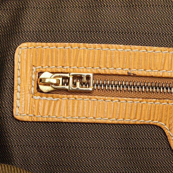 フェンディ FFロゴ ハンドバッグ ショルダーバッグ 2WAY ベージュ マスタード レザー レディース FENDI 【中古】