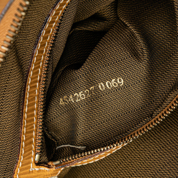 フェンディ FFロゴ ハンドバッグ ショルダーバッグ 2WAY ベージュ マスタード レザー レディース FENDI 【中古】