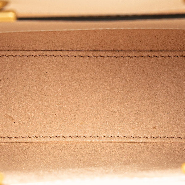 グッチ GGマーモント ショルダーバッグ ハンドバッグ 2WAY 696123 ホワイト ゴールド レザー レディース GUCCI 【中古】