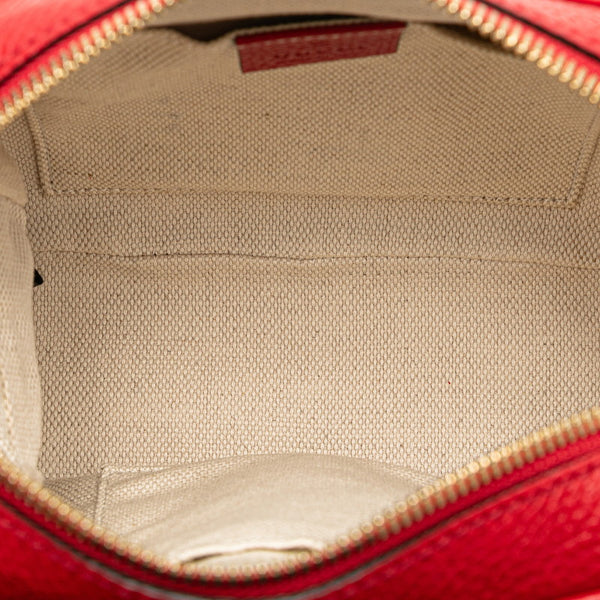 グッチ ソーホー インターロッキングG タッセル 斜め掛け ショルダーバッグ  308364 レッド レザー レディース GUCCI 【中古】