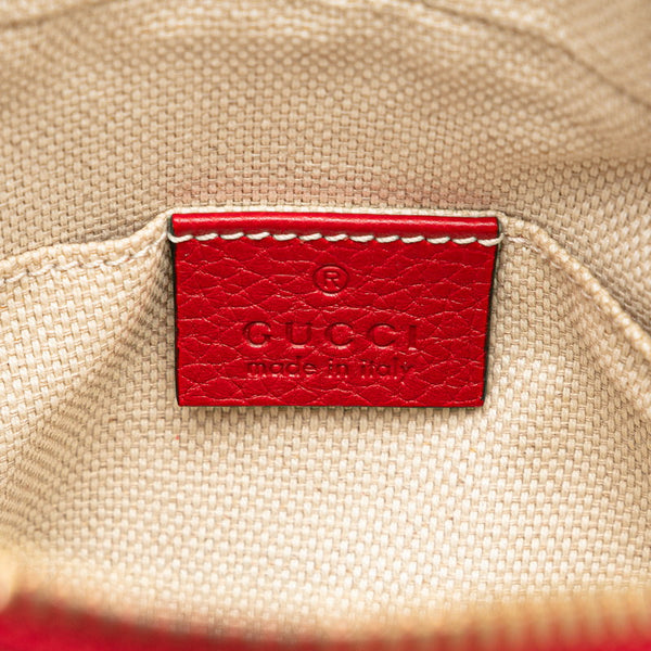 グッチ ソーホー インターロッキングG タッセル 斜め掛け ショルダーバッグ  308364 レッド レザー レディース GUCCI 【中古】