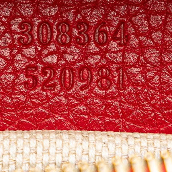グッチ ソーホー インターロッキングG タッセル 斜め掛け ショルダーバッグ  308364 レッド レザー レディース GUCCI 【中古】