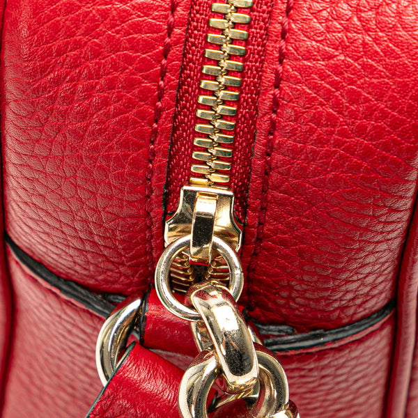 グッチ ソーホー インターロッキングG タッセル 斜め掛け ショルダーバッグ  308364 レッド レザー レディース GUCCI 【中古】